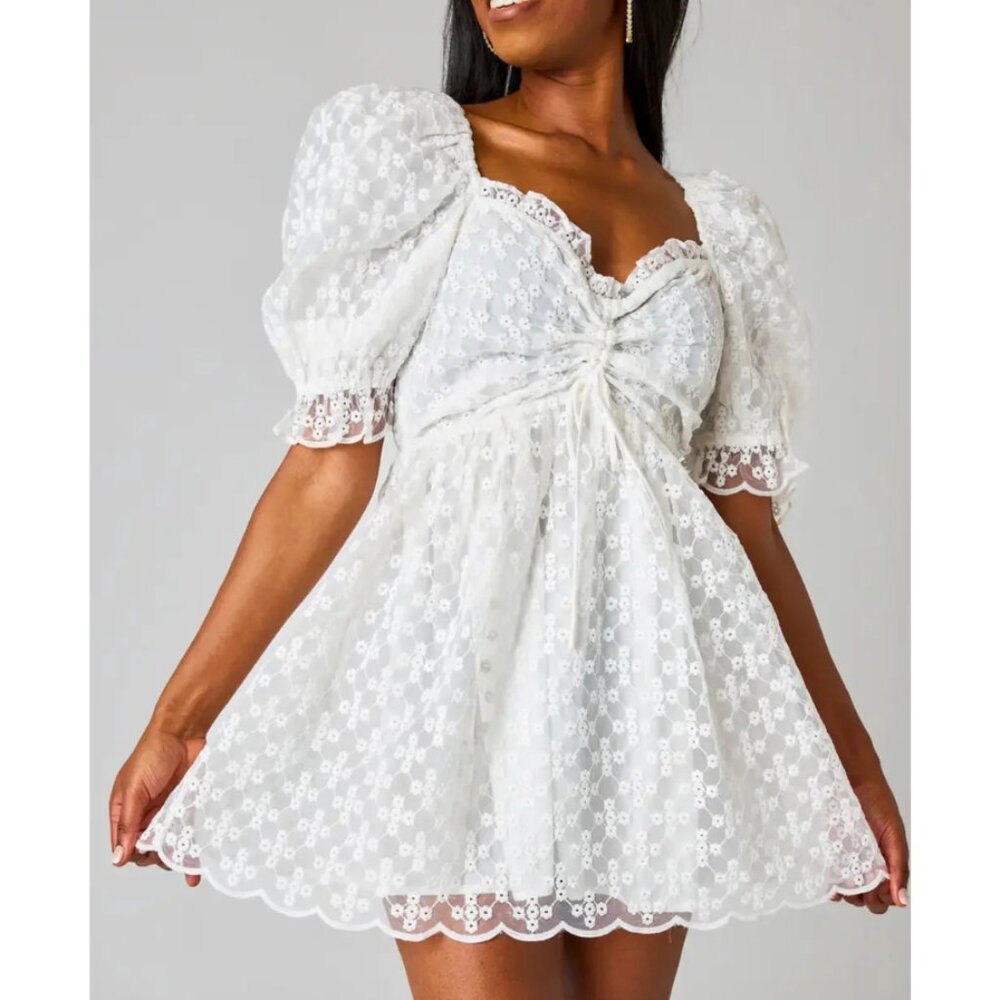 Buddy Love Colby Puff Sleeve Mini Dress (NWOT)